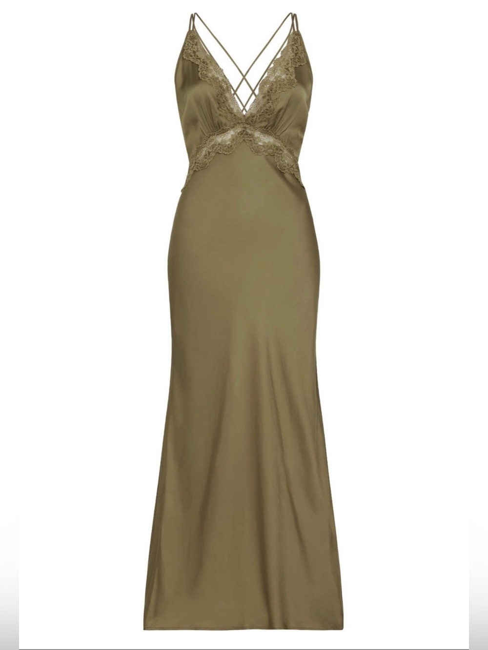 Spell Boudoir Slip Dress Olive Green NWT Size L - Picture 2 of 16